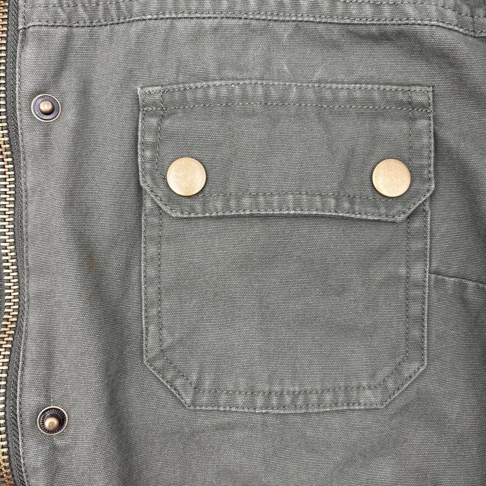 KUT from the Kloth Women's Medium Olive Green Military Field Jacket 100% Cotton - Picture 14 of 16